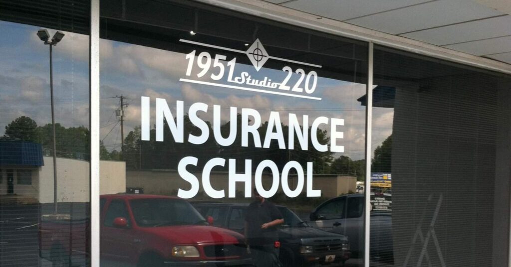 Georgia Insurance School - Window Sign